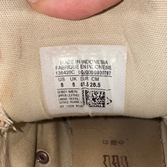 Converse Pinecone Brown Leather High-Top Sneakers UNISEX - Picture 5 of 6